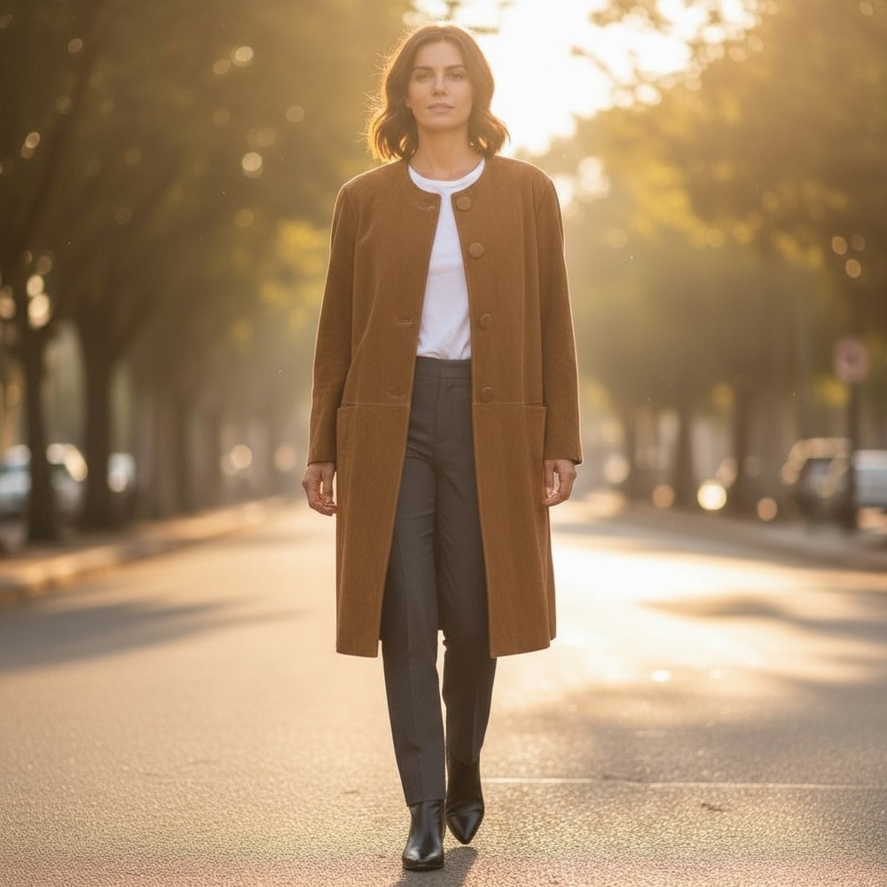 Vintage Tan 60’s 70’s Suede Trench Coat